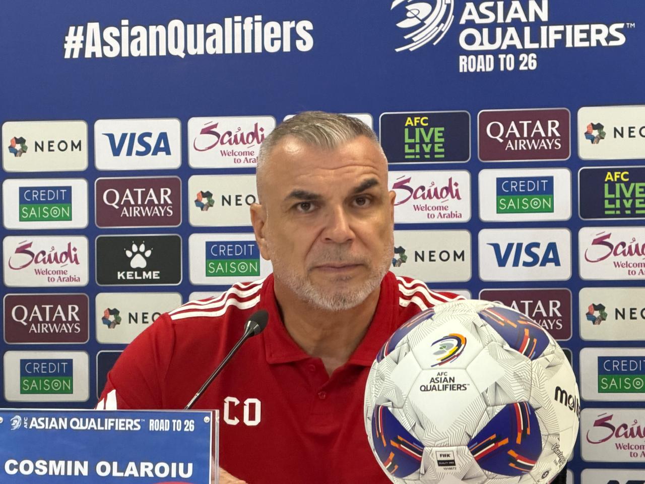 Olaroiu : Le regret de ne pas nous qualifier directement pour la Coupe du Monde nous donne la motivation pour battre l'Irak